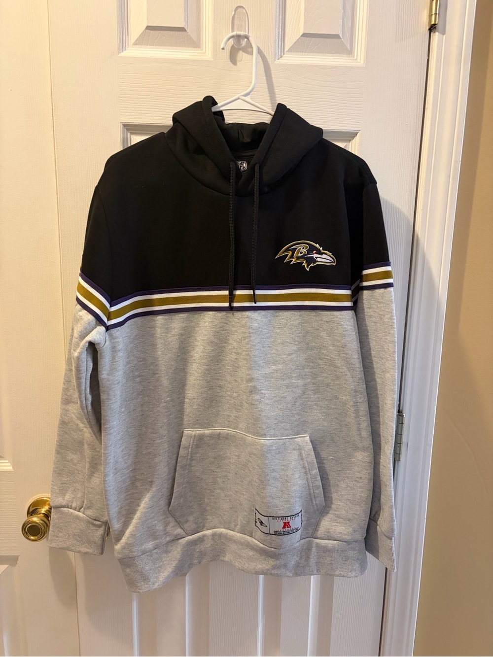NFL Baltimore Ravens Black, Gray & Purple Pullover Hoodie